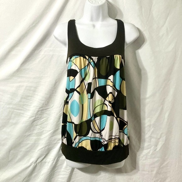 Tempted Hearts Women's XL Geometric Abstract Y2K Top - Picture 2 of 10